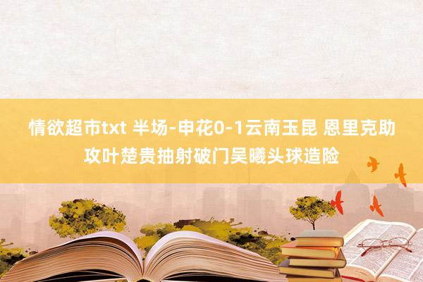 情欲超市txt 半场-申花0-1云南玉昆 恩里克助攻叶楚贵抽射破门吴曦头球造险